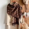 Poncho Chal Bufanda de Cachemira Cálido Estampado de Lujo Pashmina Gruesa Mantas de Invierno Wraps Bufanda Casual Hijab Estolas Echarpe