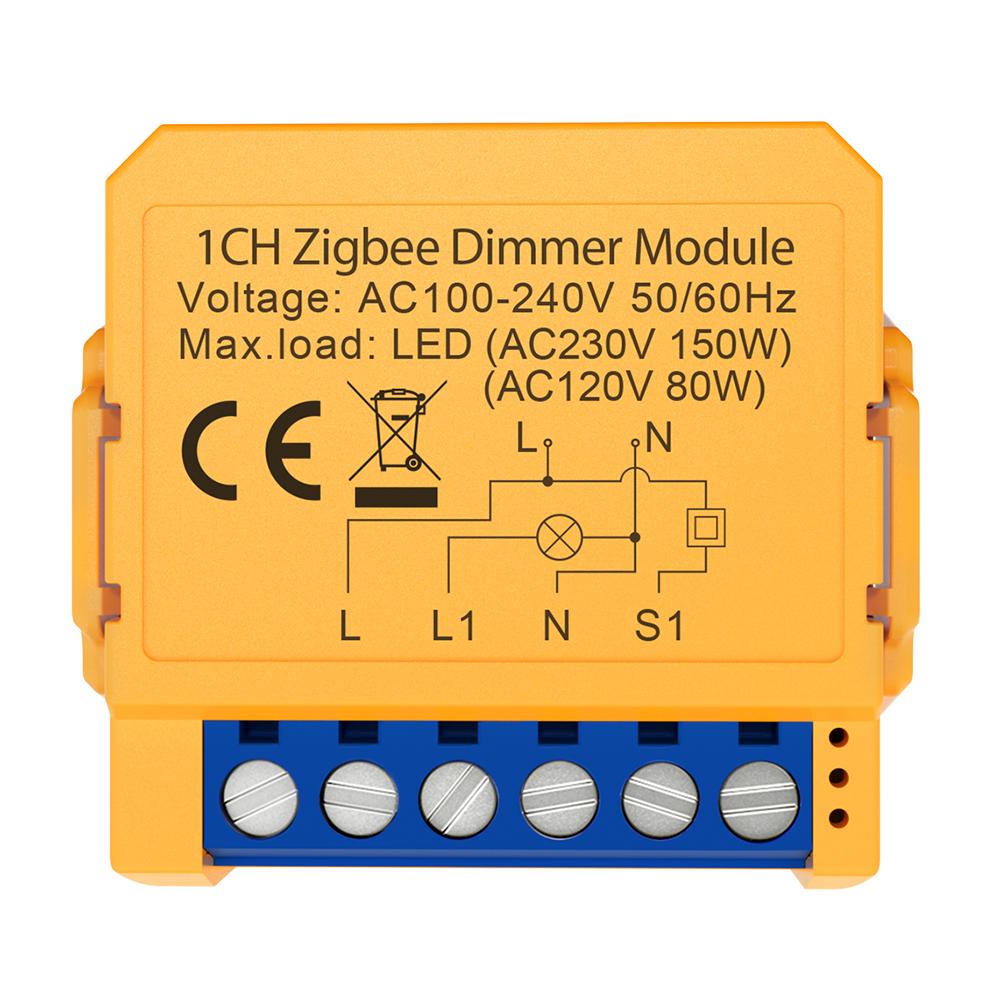 WiFi ZigBee Smart Dimmer Switch Module APP Remote Control 1/2 Gang Dimmer Light Switch Module LED Lights Dimmable Switch