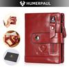 Humerpaul 100% Genuine Leather Men Wallet Coin Purse Small Card Holder PORTFOLIO Portomonee Male Walet Pocket Coffee Money