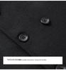 Men's European-Size Double-Breasted Woolen Coat - Medium Length, Fashionable Lapel for Autumn & Winter
