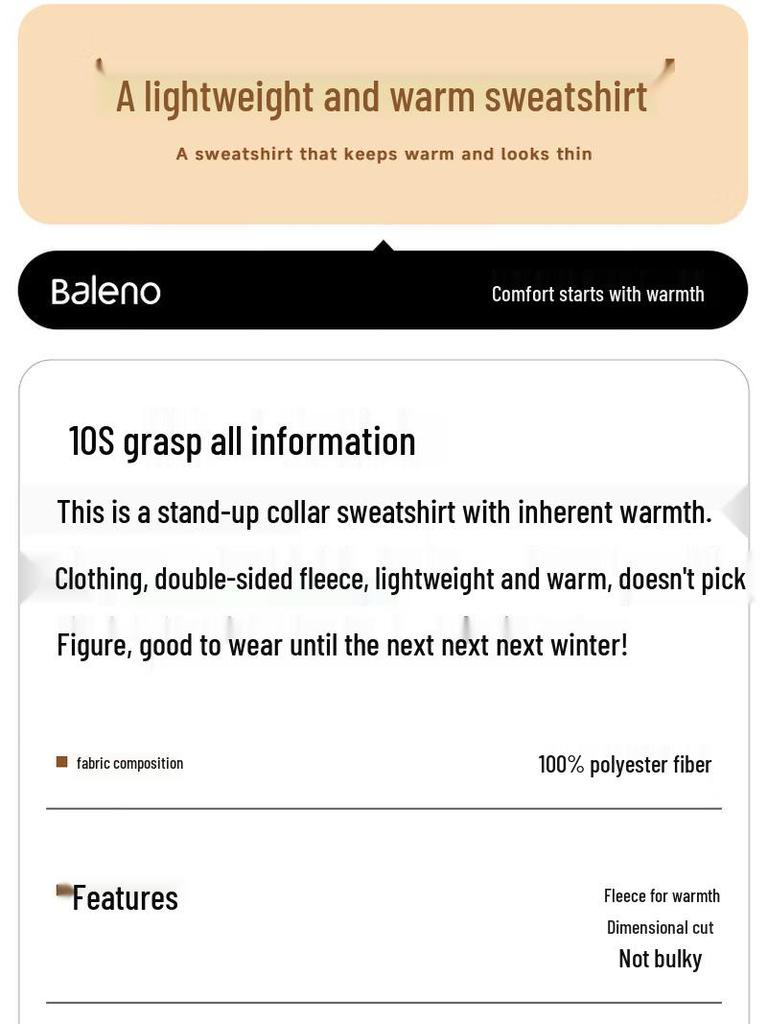 Damska bluza polarowa Baleno na zimę z półzapięciem
