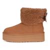 UGG Pelle Scamosciata Bovina Confortevoli Casual Suola Spessa Stivaletti da Neve Corti Stivali da Donna Marrone 1158267-CHE