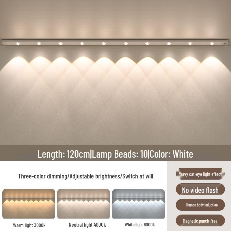 Rechargeable Smart Motion Sensor Light Strip for Cabinets and Hallways