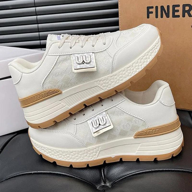 SyfIyno New Bailen Classic Thick Soft-sole Jogging Flats Shoes Students Lace-up Outdoor Sports Shoes Tide