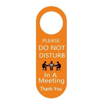 Office In a Meeting Do Not Disturb Sign Double Sided Door Hanger Sign Do Not Disturb Door Sign for Office Home Hotel
