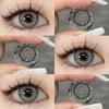 EYESHARE 1 Pair Colorful Contact Lenses 0.00~ -6.00 Myopia Prescription Brown Natural Lenses Yearly Beauty Pupils