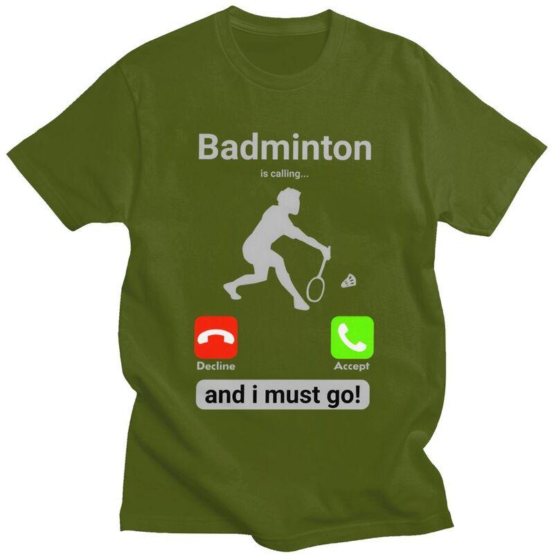 T-shirt da Badminton per Uomo Cotone Puro Magliette Regalo San Valentino T-shirt Manica Corta T-shirt alla Moda Abbigliamento