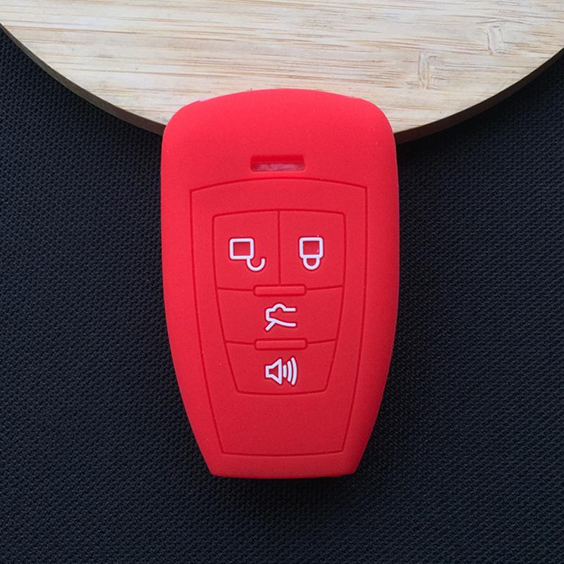 Силиконовый чехол-брелок для ключа автомобиля Baic BJ40 PLUS EX5 EU5 EC5 bj80 4-кнопочный smart-ключ Аксессуары для автомобиля красный