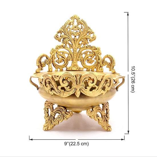 Etnisk design Messing Urli Tradisjonell Skåldekor Utstillingsstykke, Urli Skål for hjemmeinnredning, Standard, pakke med 1