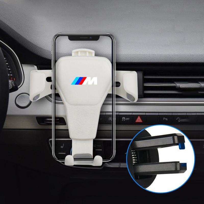 ABS Car Logo Mobile Phone Holder GPS Mounts Air Vent Clip For BMW M X1 X2 X3 X4 X5 X6 X7 F48 G01 E84 F10 F30 G11 G80 Accessories XU7