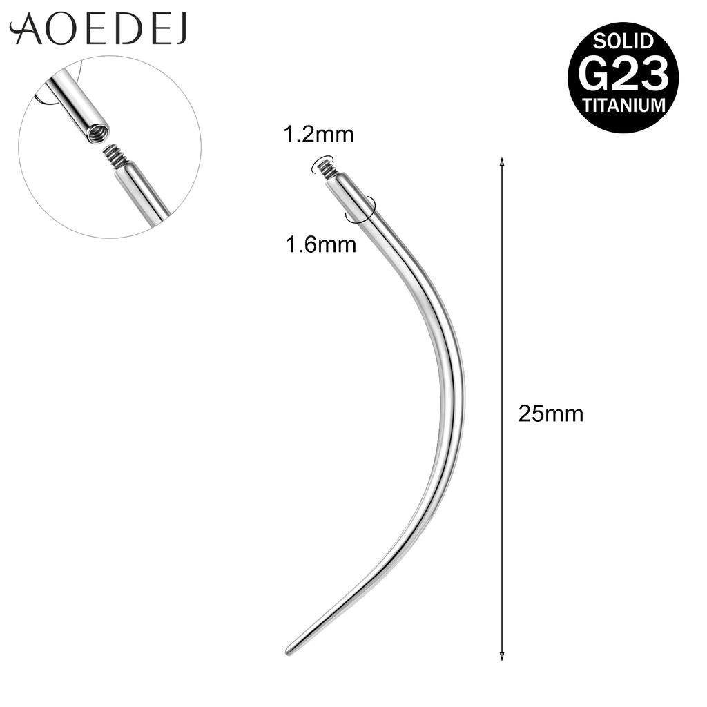 AOEDEJ 1 Stück G23 Titan Piercing-Kit Interne Gewinde Gebogener Konus Einführstift Werkzeug Für Tragus Helix Lippe Nase Piercing Schmuck