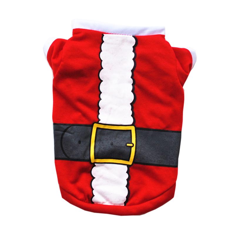 Nowy Rok Print Pies Kot Koszulka Boże Narodzenie Bawełna Ubranka dla Zwierząt Ubrania dla Małych Psów Szczeniak Chihuahua Swetry Masscota płaszcz pies