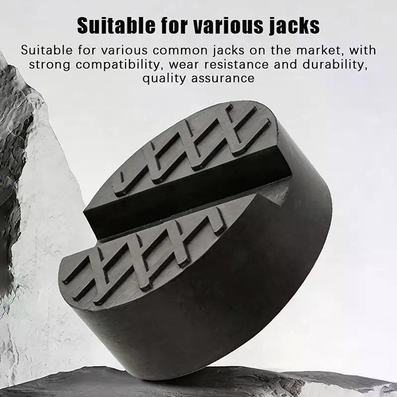 Universal Car Jack Rubber Pads Lift Jack Stand Pad Floor Slotted Car Jack Rubber Pad Frame Protector Adapter Jacking Tool