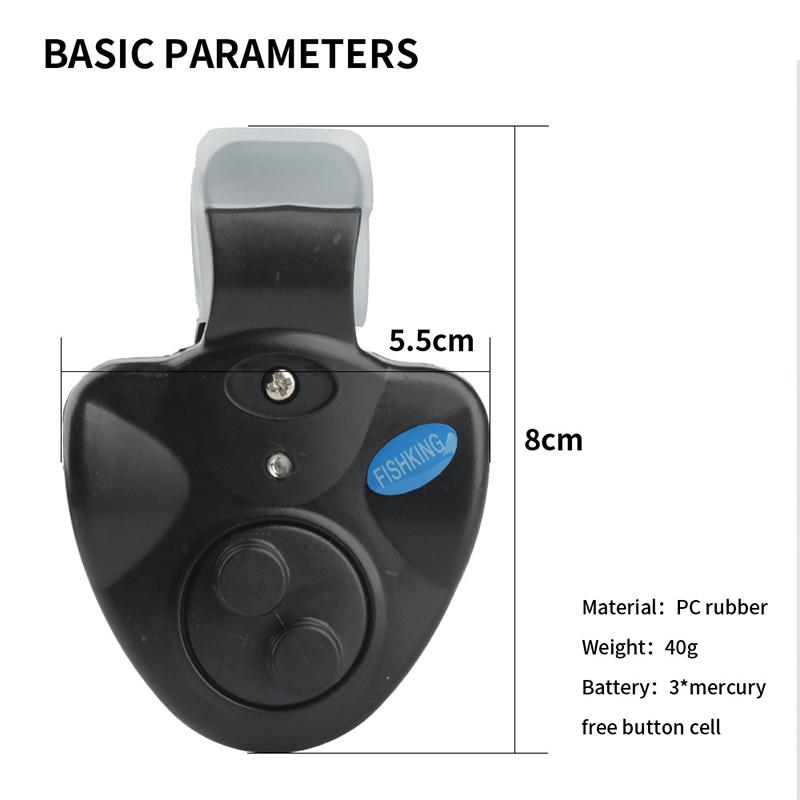 Electronic Fishing Bite Alarm With Loud Siren Camping Equipment Rod Buzzer Daytime Night Indicator Battery Included 1Pc