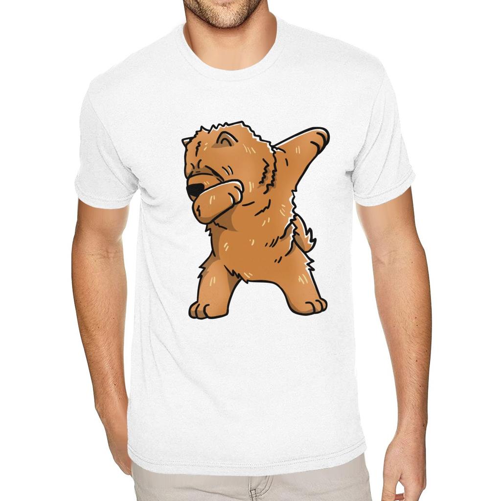 Short Sleeves Round Collar Pure Cotton Chow Chow T-Shirts Free Man's S TeeShirt Breathable men clothing