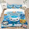 Octonauts Abenteuer Quest Druck 3-teiliges Bettwäsche-Set Bettbezug mit 2 Kissenbezügen Zuhause Geburtstagsgeschenk
