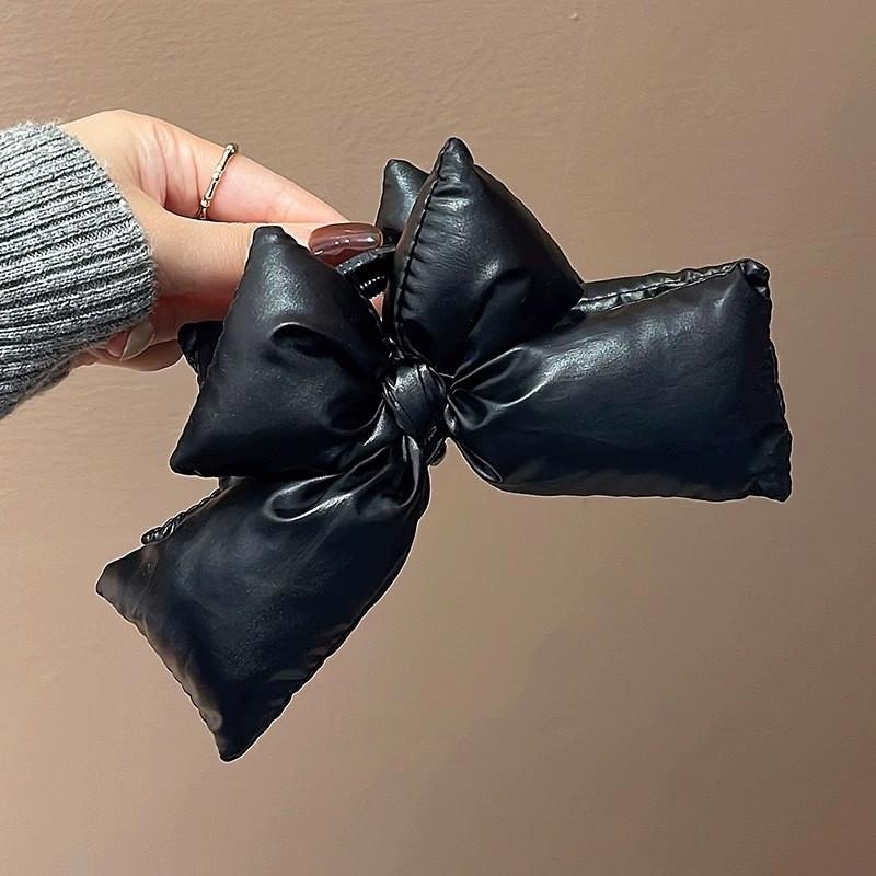Butterfly Bow Hair Clamp With Large Volume For Women Stylish Office Hair Accessories 2024 чёрный