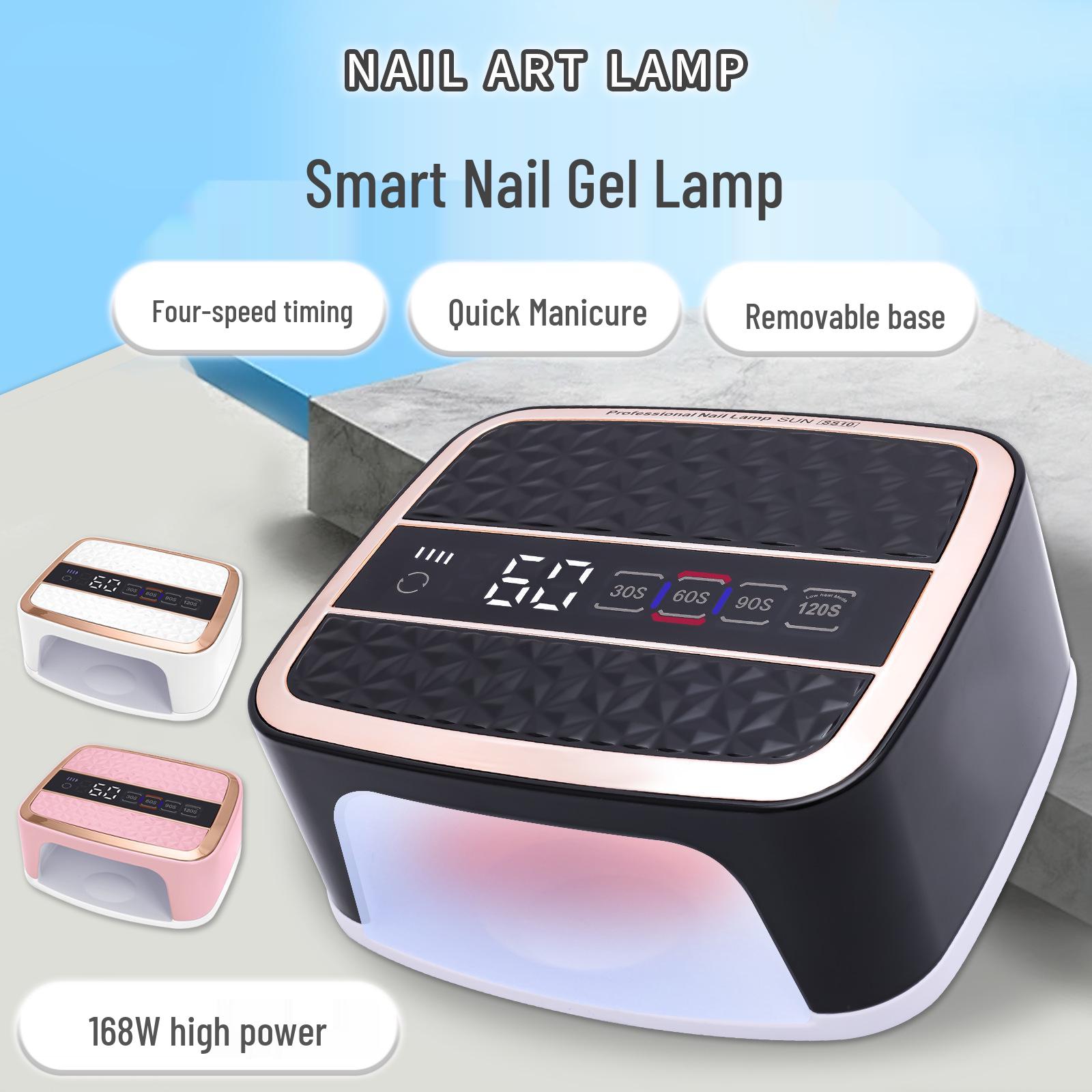 

168W Portable Nail Phototherapy Lamp for Quick-Drying in Professional Salons