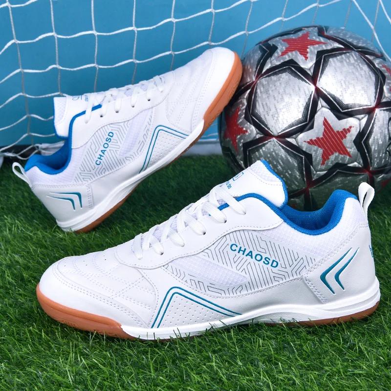 Tacchetti Calcio Uomo Scarpe da Ginnastica Professionali Antiscivolo Futsal Erba Sintetica Professionale Tessuto Volante Ultraleggere Scarpe da Allenamento Unisex