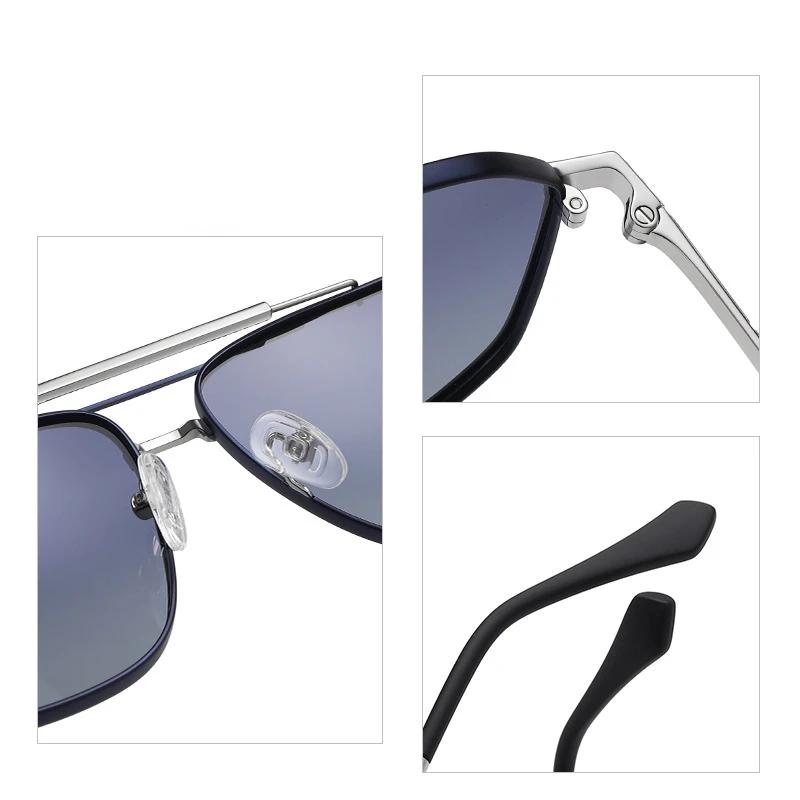 Driver Goggles Polarized Sunglasses Men's Double Beam Square Frame UV400 Sunglasses Sun Protection Fishing Outdoor Sunglasses