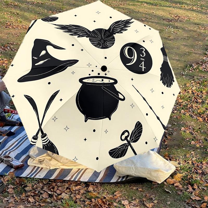 1PC Warner magic broomstick magic hat Umbrella-8-Rib Reinforced, Automatic Open, Lightweight & Durable-A29