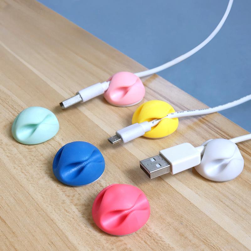 2 teile/satz Kabel Management Wickler Gummi 2 Kabel Halter Clips für Auto Tisch Ladekabel Kopfhörer Kabel Organizer Clips