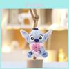 Stitch Cartoon Plush Keychain With Embracing Flower Design For Bag Decor And Collectors