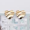 Wrinkle Heart Women's Stud Earrings Folded Small Love Heart Bohemian Female Ear Accessories Unusual Earrings boucle oreille
