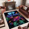 Soccer Theme Crystal Velvet Rug Personalized Custom Name Text Soft Floor Mat Home Decor