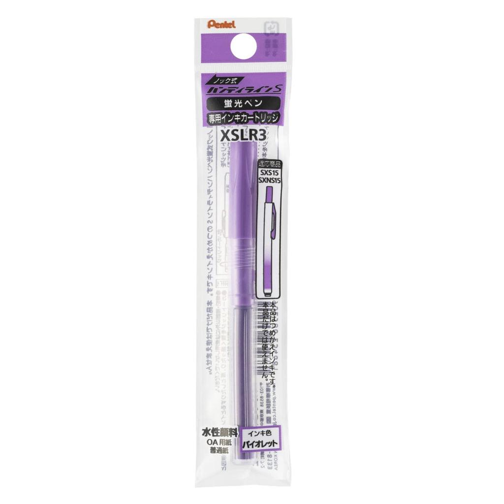 Pentel Highlighter Handy Line 10 Cartridges Cartridges, S, XSLR3-V, Violet,