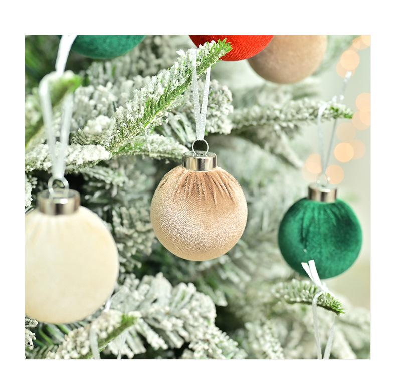 6CM Velvet Christmas Ornament Bag: Plush Ball Decoration for Tree
