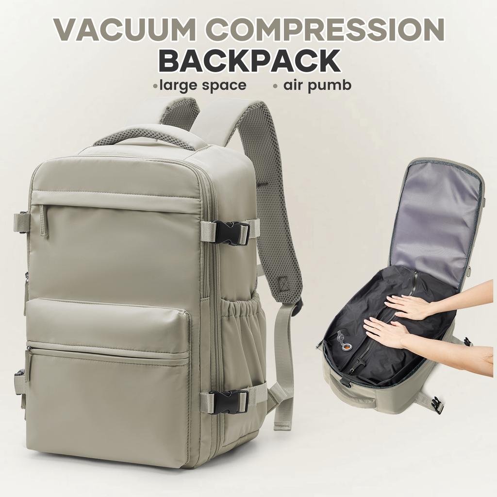 Men Vacuum Compression Backpack 15.6In Laptop Backpack Expand Hiking Vacuum Travel Backpack, Ryanair Backpack 40X20X25 Cabin Bag