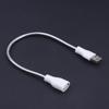 Przedłużacz USB z lampką LED i wentylatorem Zasilacz Adapter Kabel męski na żeński Elastyczny przewód w metalowym oplocie Do lampki biurkowej Lampki nocnej