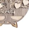 Trä Släktträd Rustik Familjekärlek Bordskylt Lager-på-lager Hjärta Träd Ornament med Ställ för Morsdagspresent Mantelhylla Dekoration