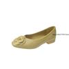 Fashion Women's Single Shoes Summer Low Heel Square Head Flower Shallow Mouth Oxford Shoes Casual Comfortable Soft Sole Commuter Shoes