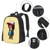 - Dustin Pattern Design Bag Student's Backpack Dustin Mike Eleven Lucas