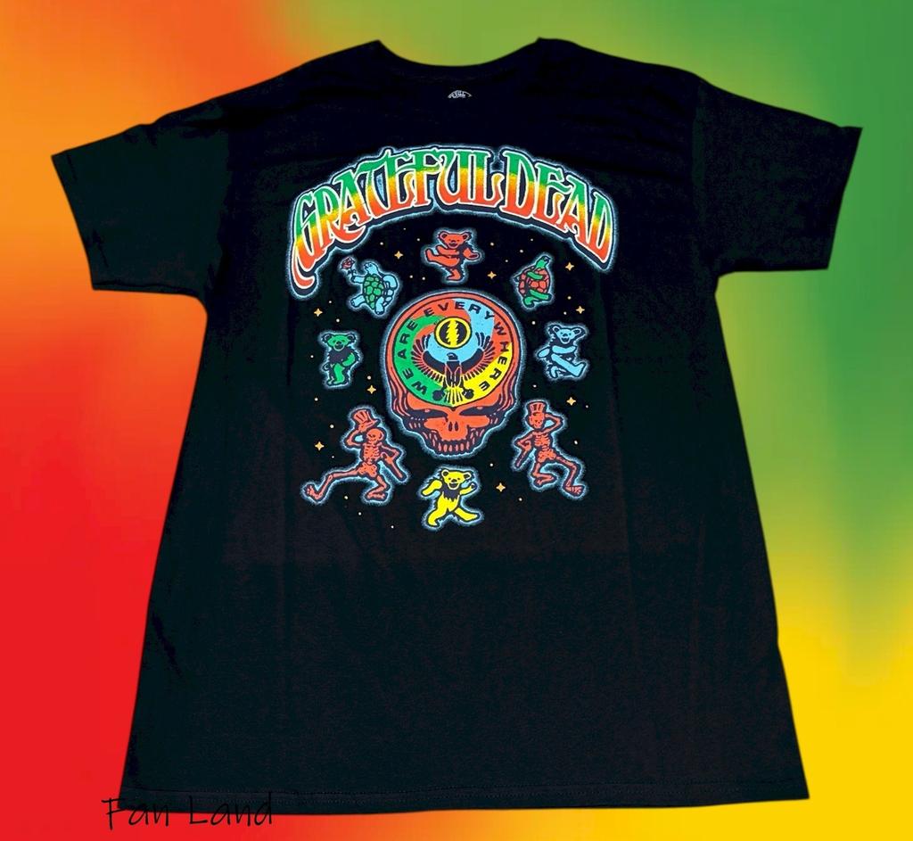New Grateful Dead Rasta Mens Classic Logo Vintage T-shirt