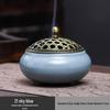 Celadon Ceramic Incense Burner - Antique Style, Small Size, Ice Crack Kiln, Sandalwood Incense Holder.