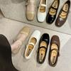 Mary Jane Shoes for Women New Fashion Medium Heeled Women Single Shoes Soft and Comfortable Red Ballet Shoes Zapatos De Mujer