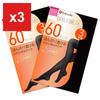 Fukuske Daily Comfort 60 Denier Tights, 6-Pair Set, Reinforced Toe, Antibacterial