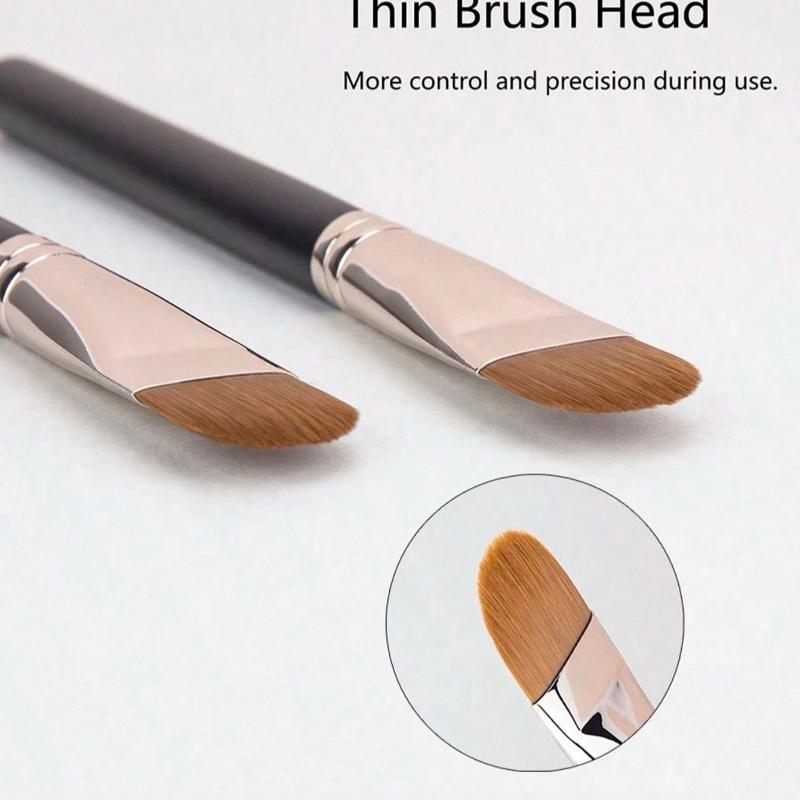1pc Upgraded Version DM-191 Flat Round Ultra-Thin Makeup Brush For Professional Foundation And Concealer Contouring