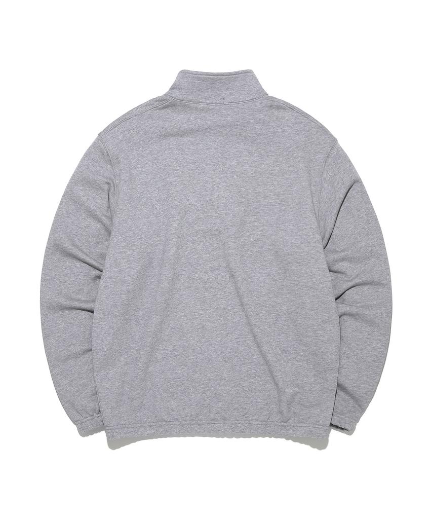 LEE Small Twitch Logo Quarter Zip-Up Sweatshirt Gray