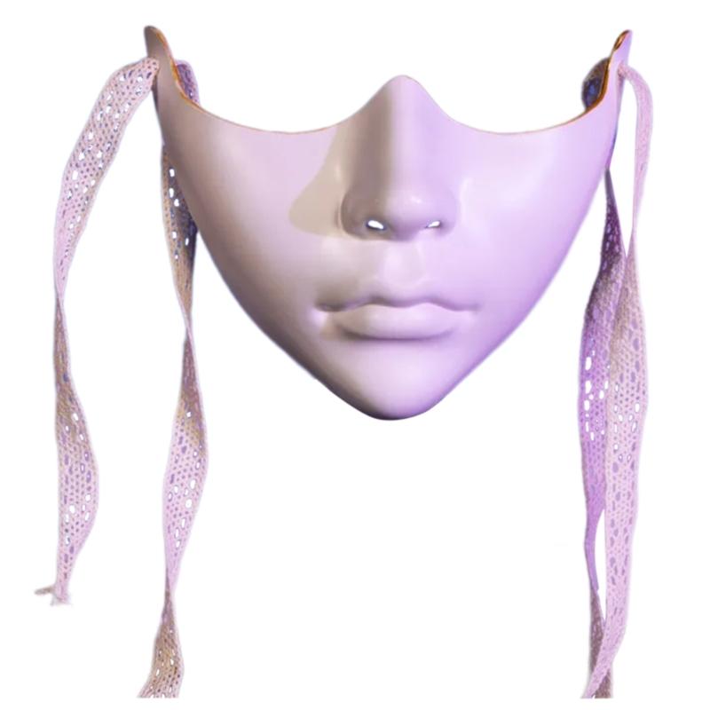 Masque de bal masqué demi-visage pour femmes hommes cosplay, Halloween eyemask décoration de costume masque pour les yeux masque pour la bouche