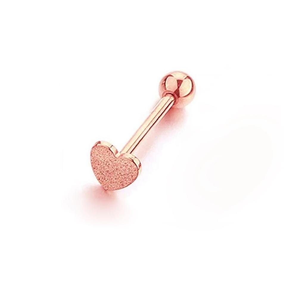 Jazyk Chirurgická ocel Srdce Činka Piercing Body Labret Pin Neht Neht Piercing do ucha Piercing do rtu