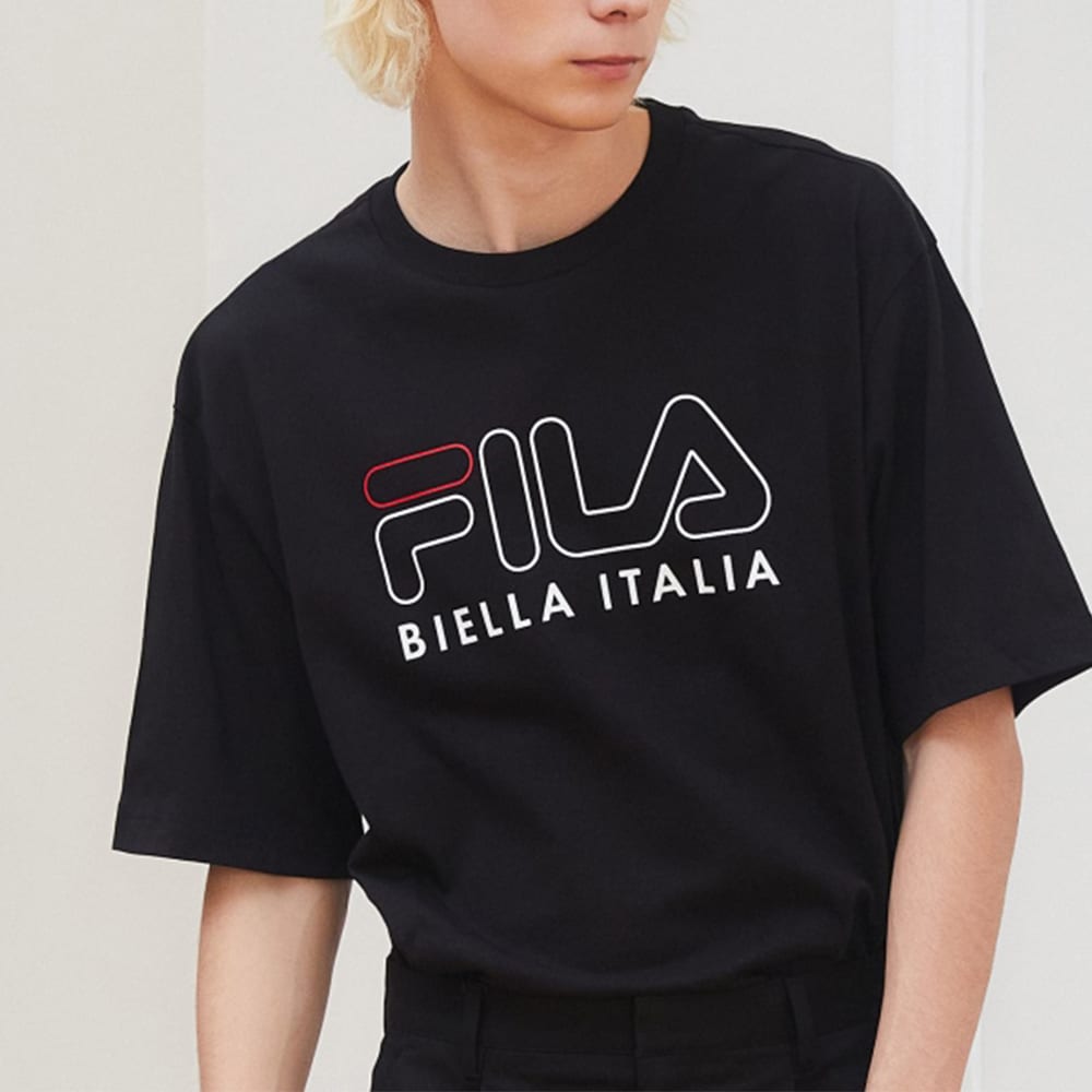 FILA Set in Sleeve T Shirt Men's Black FS2RSD2101X-BLK