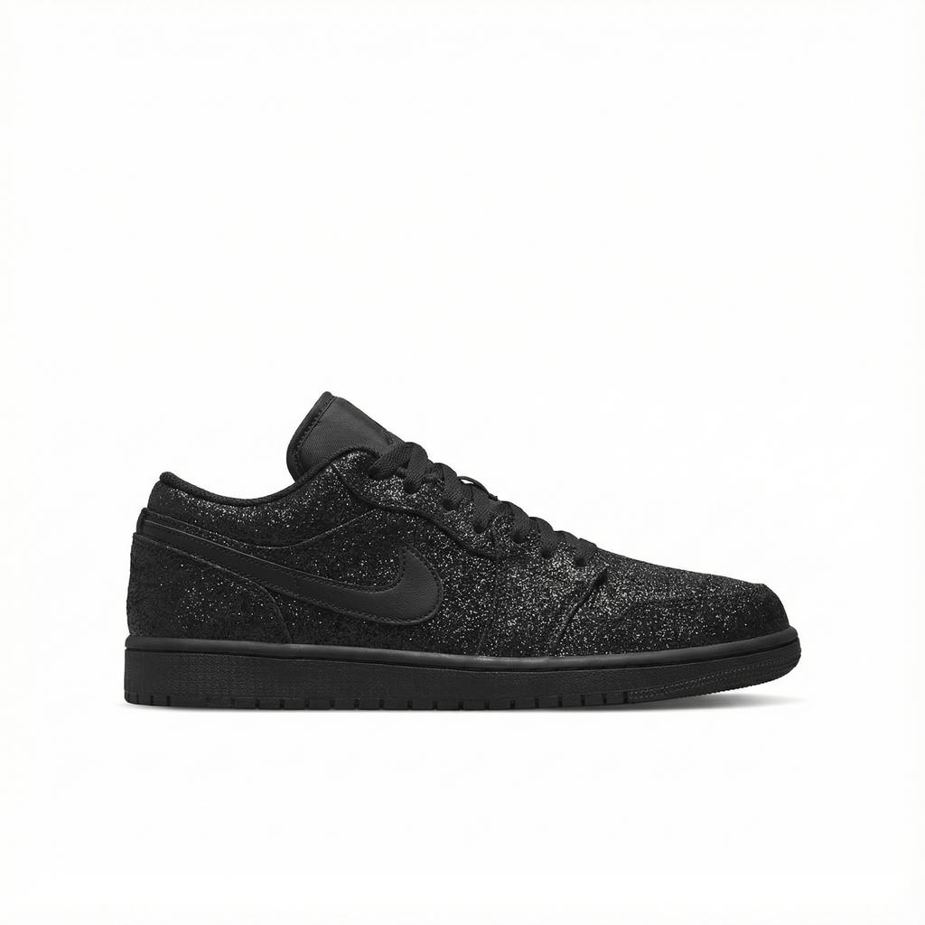 Jordan Air Jordan 1 Low top Vintage Basketball Shoes Unisex Black Diamond 553558-093(Team133-aj)