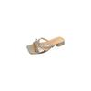 Satin Bow Sandals Summer New Silver with Skirt Thick Heel Sandals