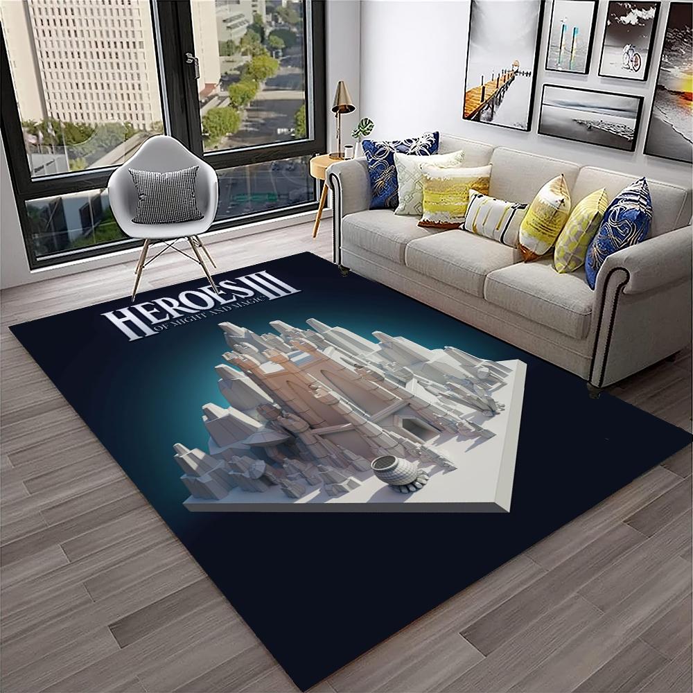 Retro Game Heroes of Might and Magic Carpet Rug for Home Living Room Bedroom Sofa Doormat Decor,kids Area Rug Non-slip Floor Mat