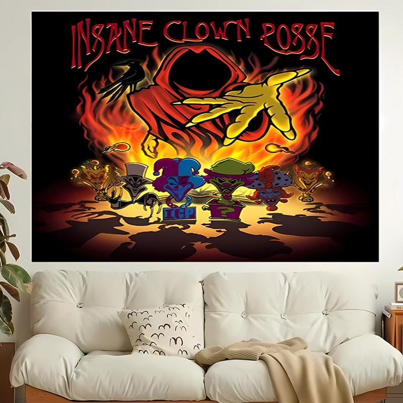 1pc Insane Clown Posse Tapestry, Living Room, Bedroom, Office, Party Decor, Ideal Festive Gift