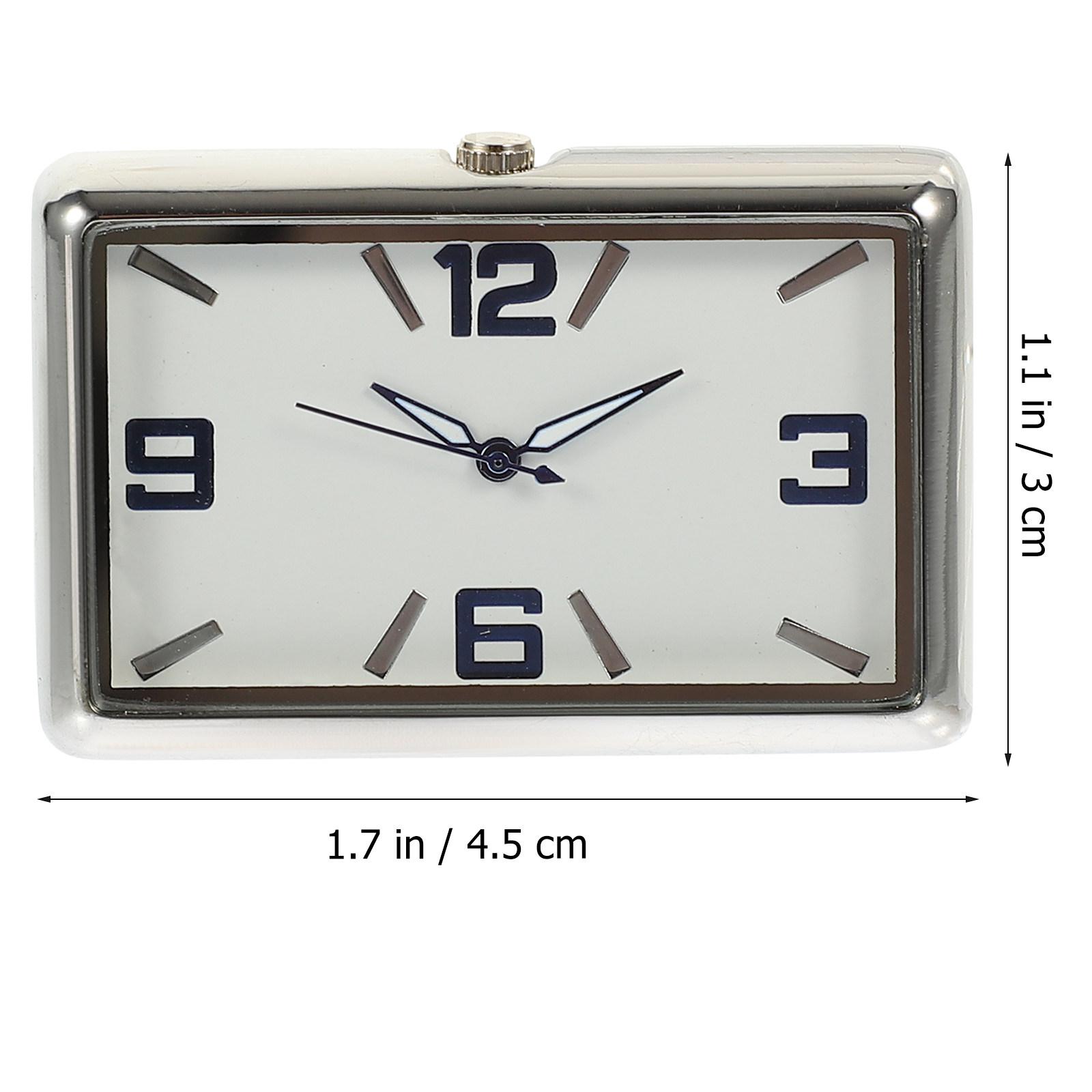 Tiny Car Square Dashboard Clock Simple Design Easy Operation Universal Analog Clock for Car Interior Dashboard Decor